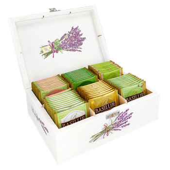 Ekspozytor drewniany Lawenda – 60 saszetek