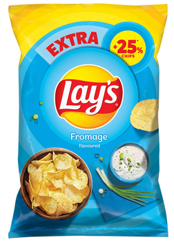 Lay's Lays Fromage Chipsy śmietankowy serek z ziołami 130g + 33g Extra +25%