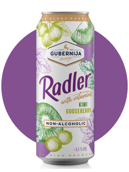 Piwo Bezalkoholowe Litewskie Gubernija Radler Kiwi-Agrest 0,0%