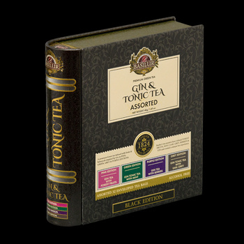 Zestaw herbat GIN & Herbata czarna TONIC TEA BLACK EDITION saszetki w puszce - 32 szt.