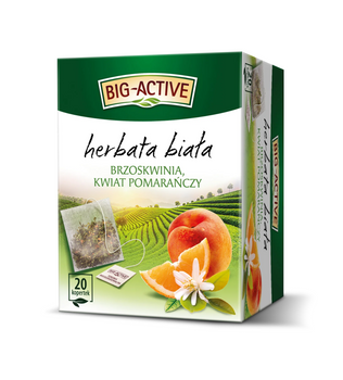 BIG ACTIVE herbata BIAŁA BRZOSKWINIA kwiat POMARAŃCZY 20 KOPERT