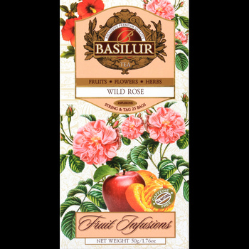 HERBATA EKSPRESOWA OWOCOWO-RÓŻANA DZIKA RÓŻA BASILUR 25 TOREBEK
