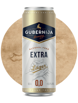 Piwo Bezalkoholowe Litewskie Oryginalne GUBERNIJA Extra Lager 0,0 %