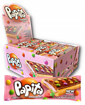 Baton Solen Papita Truskawkowy Z Drażetkami 33 G