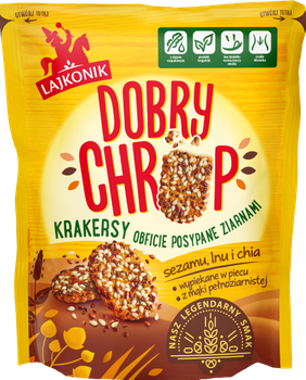 LAJKONIK Dobry Chrup Krakersy Obficie Posypane Ziarnami 100g