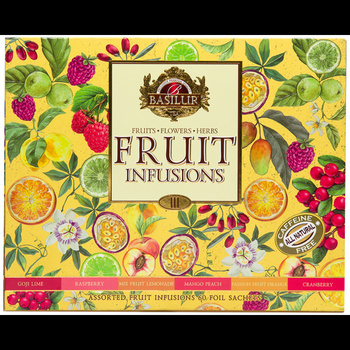 Basilur FRUIT INFUSIONS III zestaw herbat owocowych 6 SMAKÓW - 60 torebek
