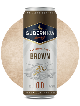 Piwo Bezalkoholowe Litewskie GUBERNIJA Brown Ale 0,0 %