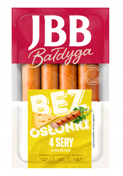 KIEŁBASA BEZ OSŁONKI 4 SERY 900G GOTOWA NA GRILL JBB