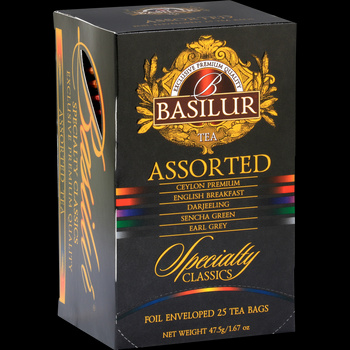 Basilur SPECIALTY CLASSICS zestaw herbat 5 SMAKÓW torebki KLASYKA - 25 szt.