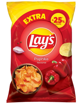 Lay's Lays Chipsy paprykowe papryka 130g + 33g Extra +25%