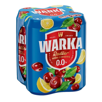 Warka Radler Piwo bezalkoholowe z lemoniadą o smaku grep i pomar 4 x 500 ml