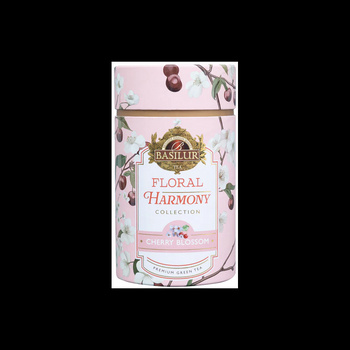 Basilur CHERRY BLOSSOM herbata zielona WIŚNIA RÓŻA - 75g liść WIOSENNA TUBA