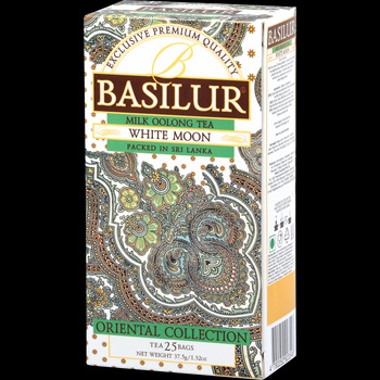 Basilur WHITE MOON zielona herbata i Milk Oolong MLECZNA - 25 szt. TOREBKI