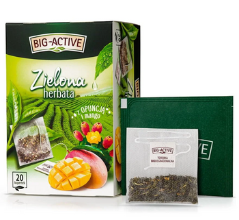 BIG ACTIVE herbata zielona OPUNCJA MANGO 20 kopert