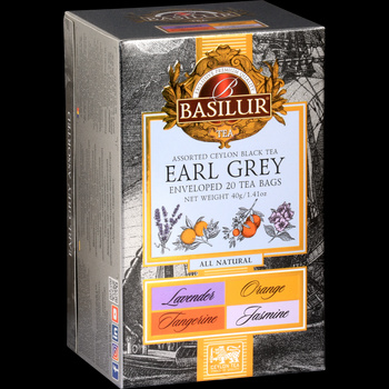Herbata czarna BASILUR EARL GREY ekspresowa ZESTAW 4 SMAKÓW - 20 szt.