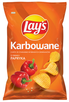 Lay's Chipsy ziemniaczane karbowane o smaku papryki 120 g