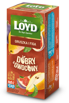 LOYD herbata owocowo ziołowa GRUSZKA FIGA hot'n&cold 20 torebek