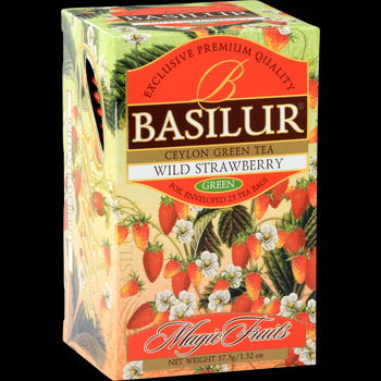 Basilur WILD STRAWBERRY herbata zielona POZIOMKA - 25 x 1,5 g