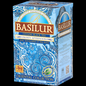 Basilur FROSTY AFTERNOON herbata czarna ZIMOWA z POMARAŃCZĄ - 25szt KOPERTY