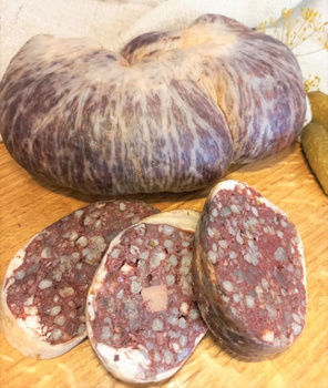 kaszanka gruba 1kg w naturalnym jelicie