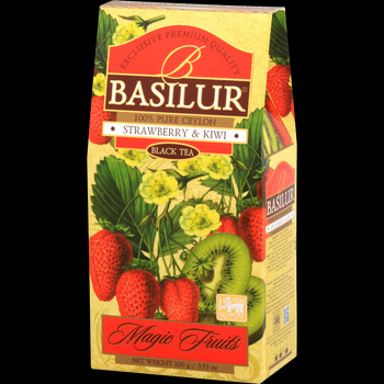 Basilur STRAWBERRY & KIWI herbata czarna TRUSKAWKA KIWI - 100 g LIŚCI