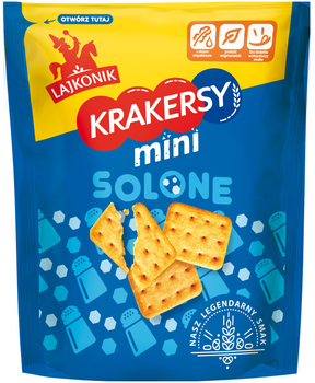Lajkonik Krakersy mini solone KRAKERSY SŁONE 100 g