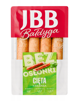 KIEŁBASA CIĘTA BEZ OSŁONKI 700G GOTOWA NA GRILL JBB